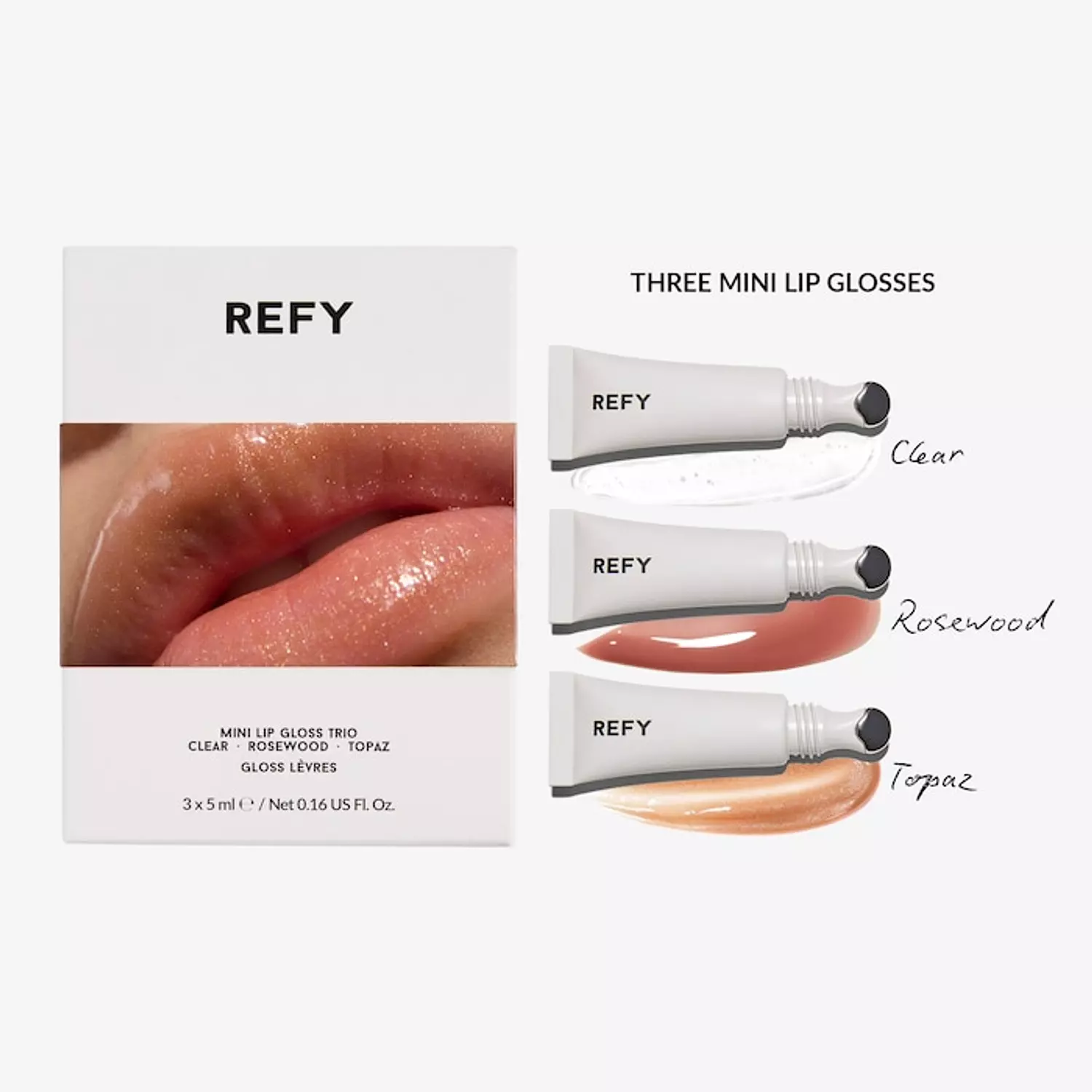 REFY  Mini Lip Gloss Trio Gift Set 4