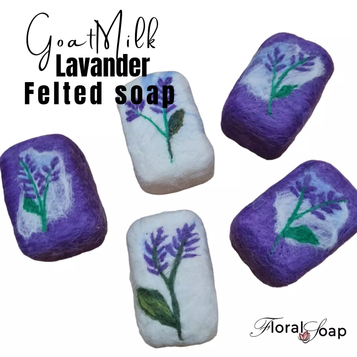Lavander Goat Milk Felted Soap  image