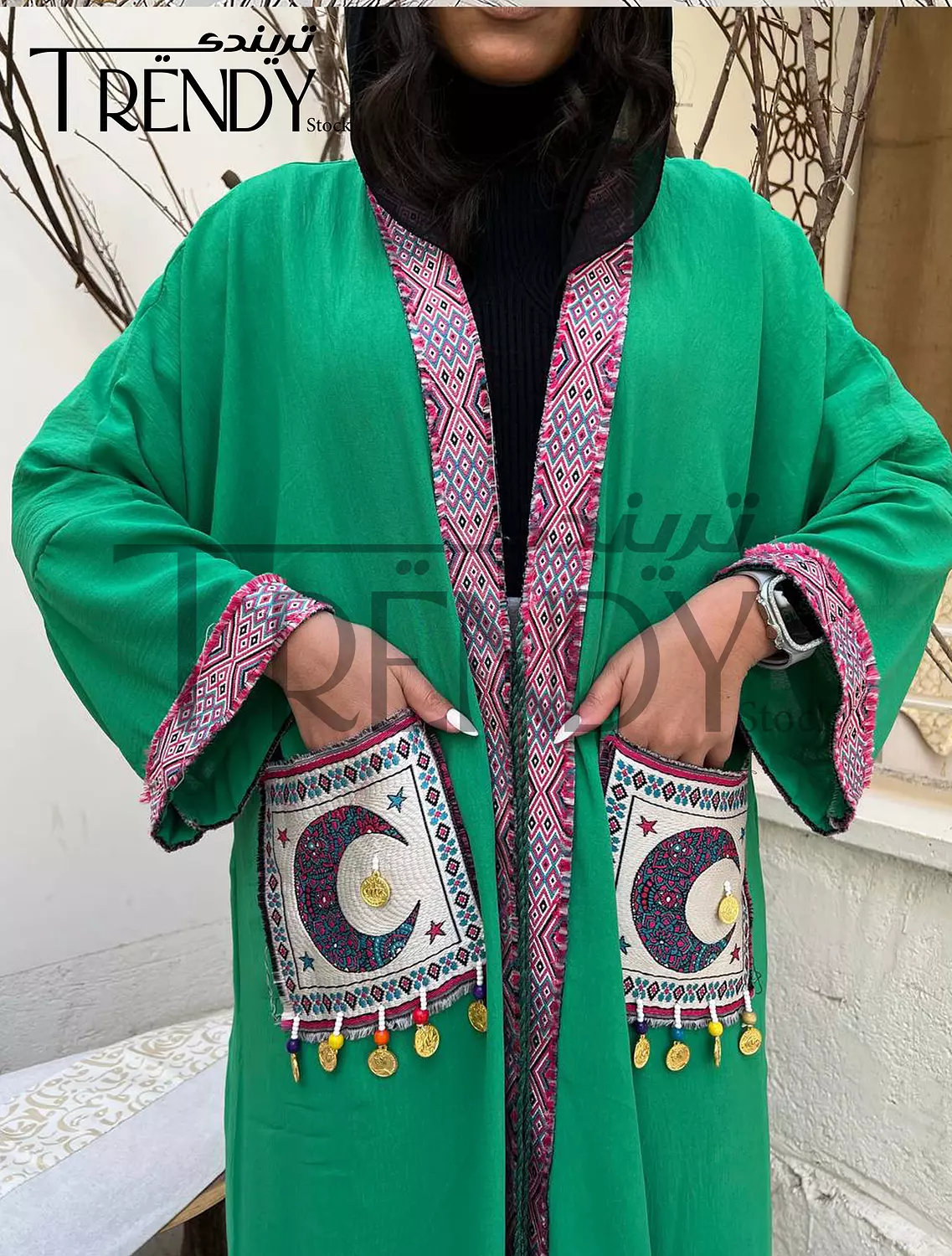 Ramadan kaftan with Indian embroidery 4