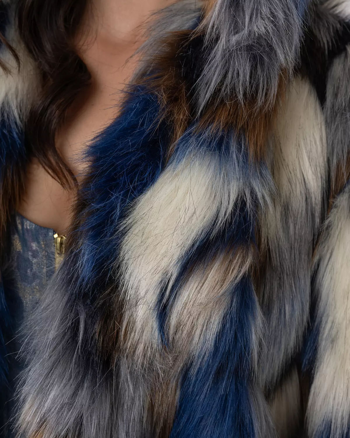 Multicoloured Faux Fur Jacket 4