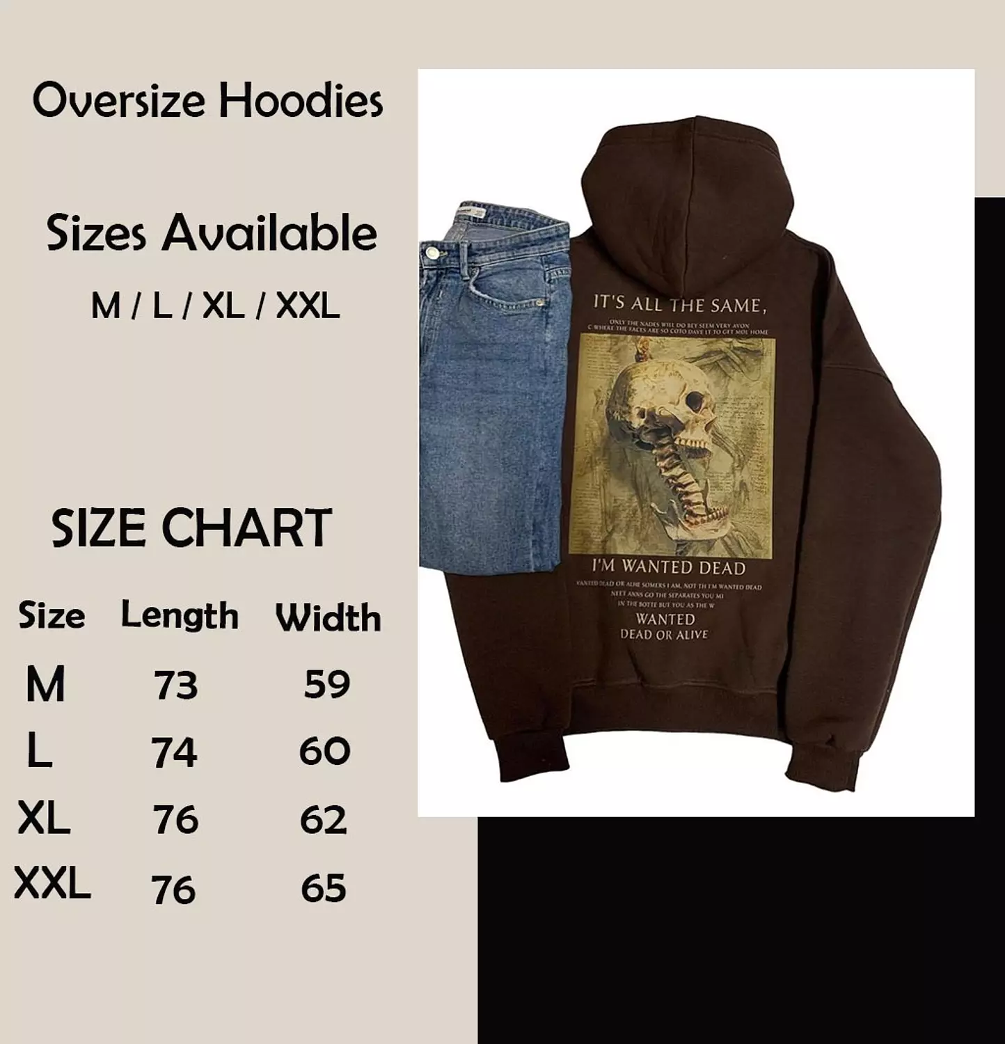 Skull Brown Hoodie 3
