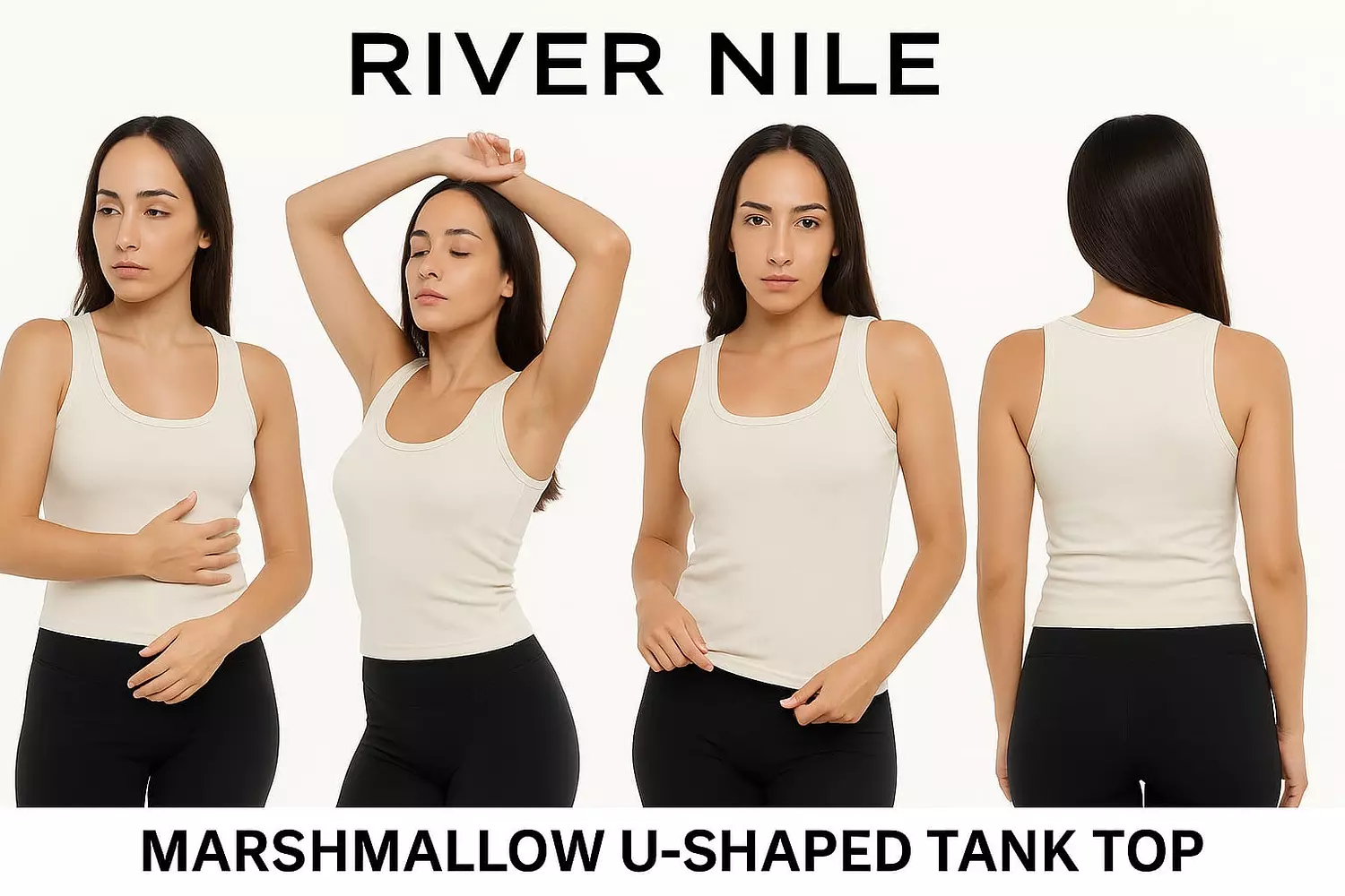 U- shaped tank top-Marshmallow (Ivory) – soft, warm elegance 4