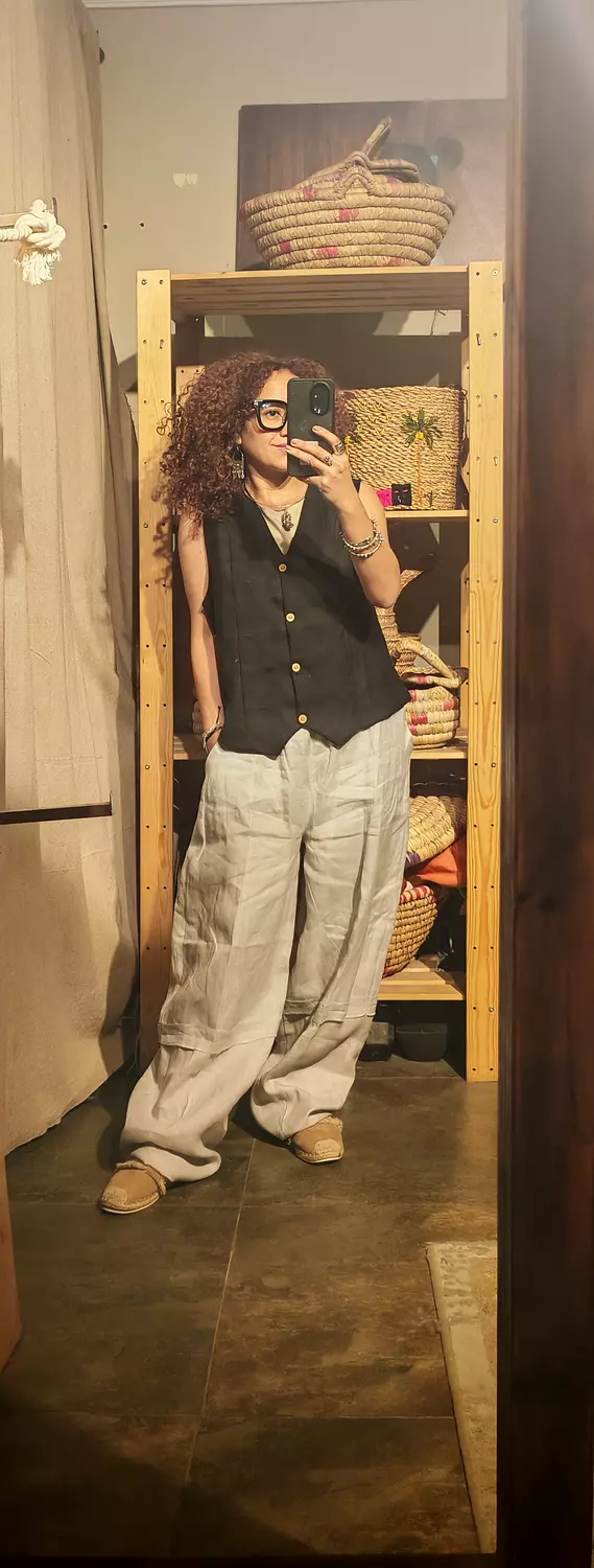 Linen sleeveless vest  4