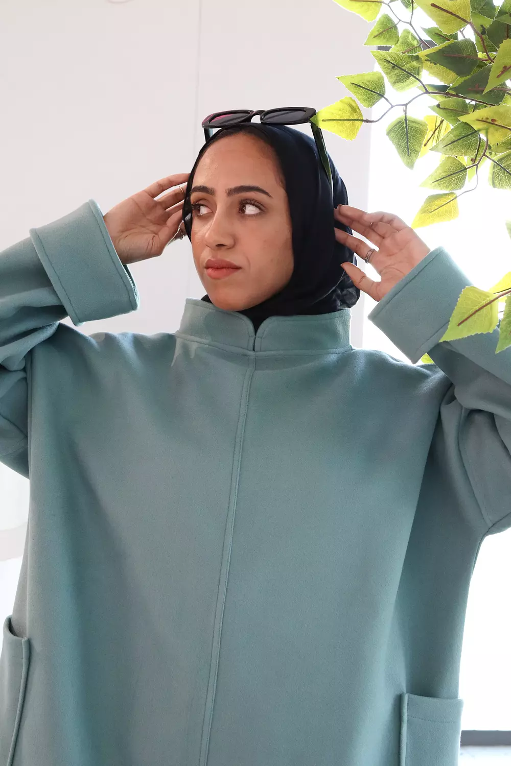 Aqua Long Wool Tunic 8