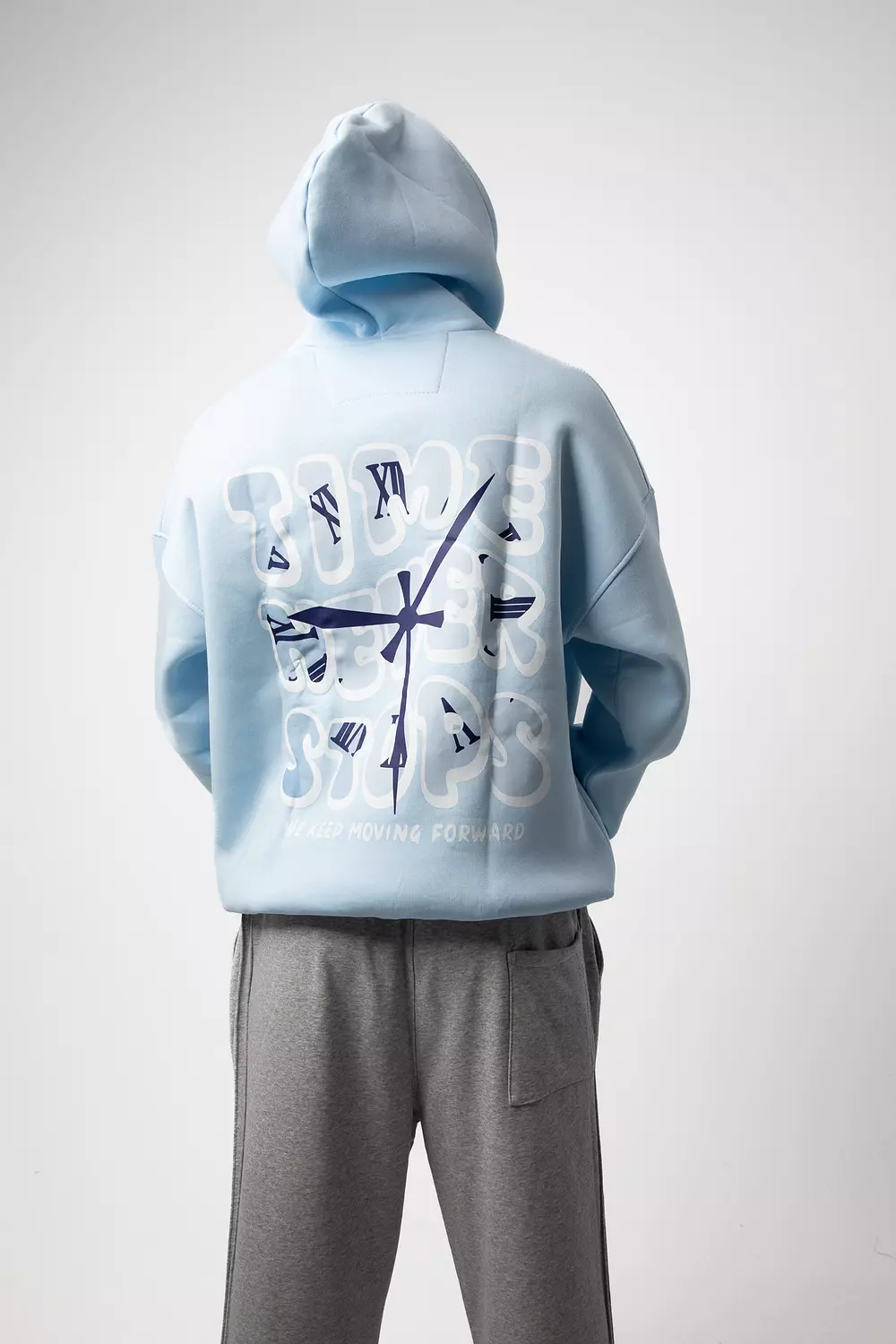 Oversized Baby Blue Hoodie – Cool Wave 2