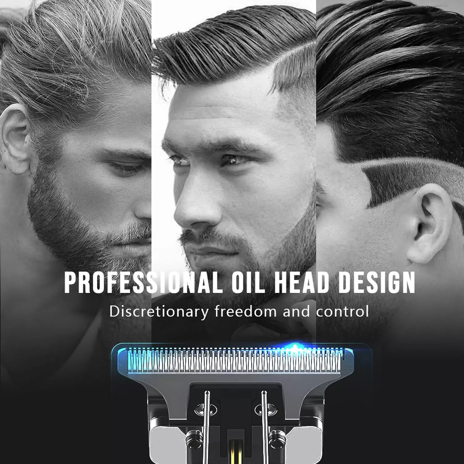 CR-854 Rechargeable Hair Clipper by CRONIER USB Charging Black 8