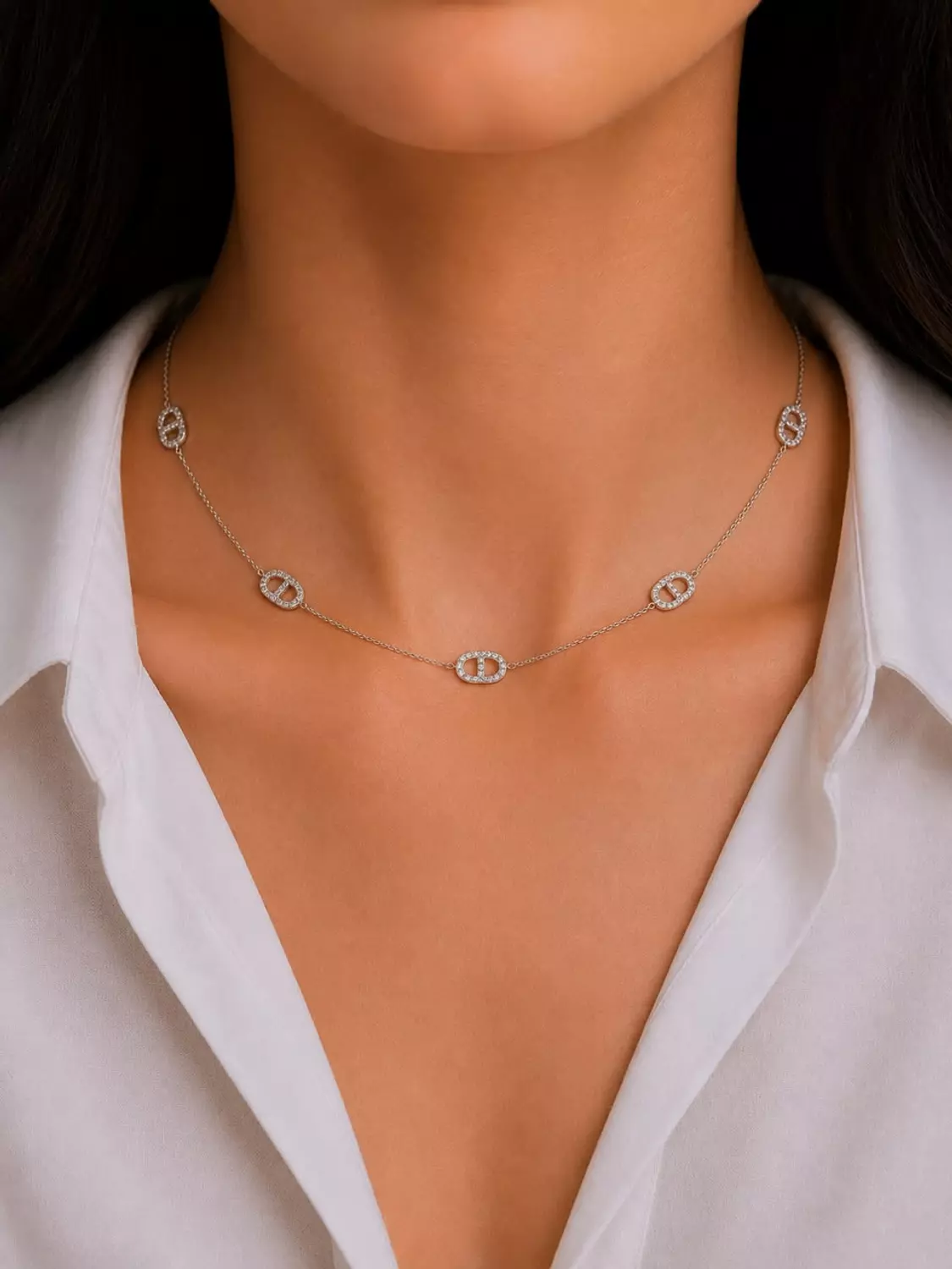 Silver Necklace Chaneel image
