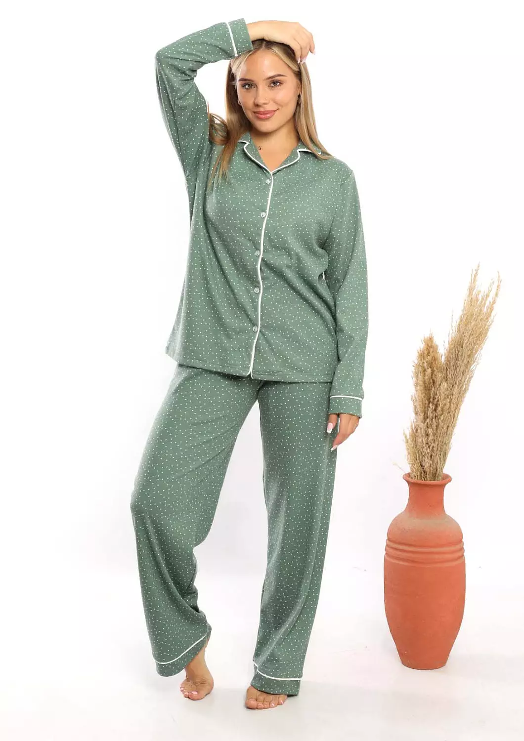 C352 BUTTONED PAJAMA SET image