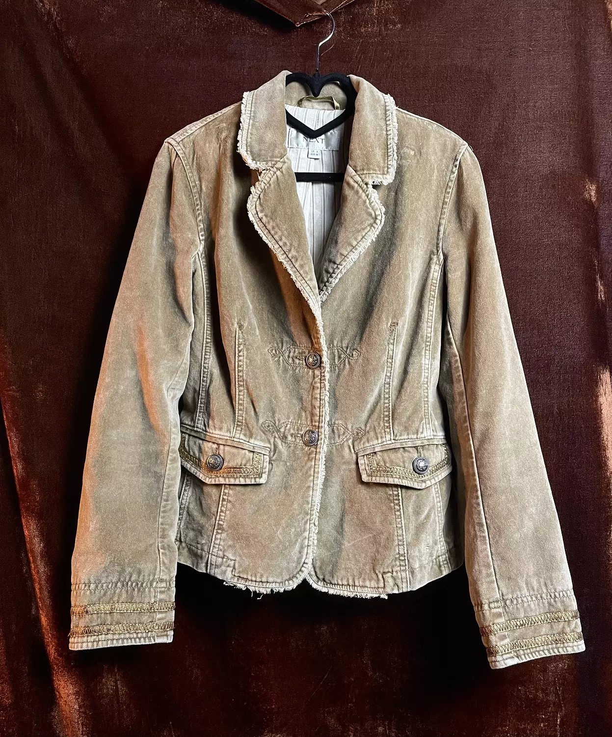 “Faust Angel” hand painted & burned jacket 4
