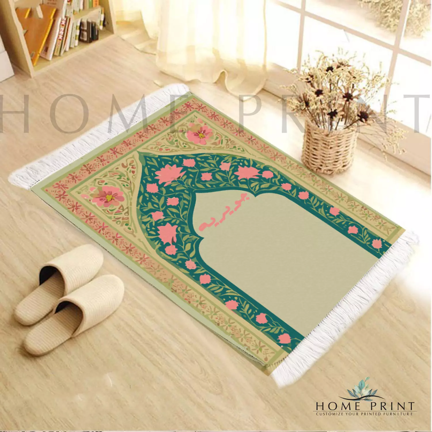Prayer Mat - Flowers  - Multi Color Design  image