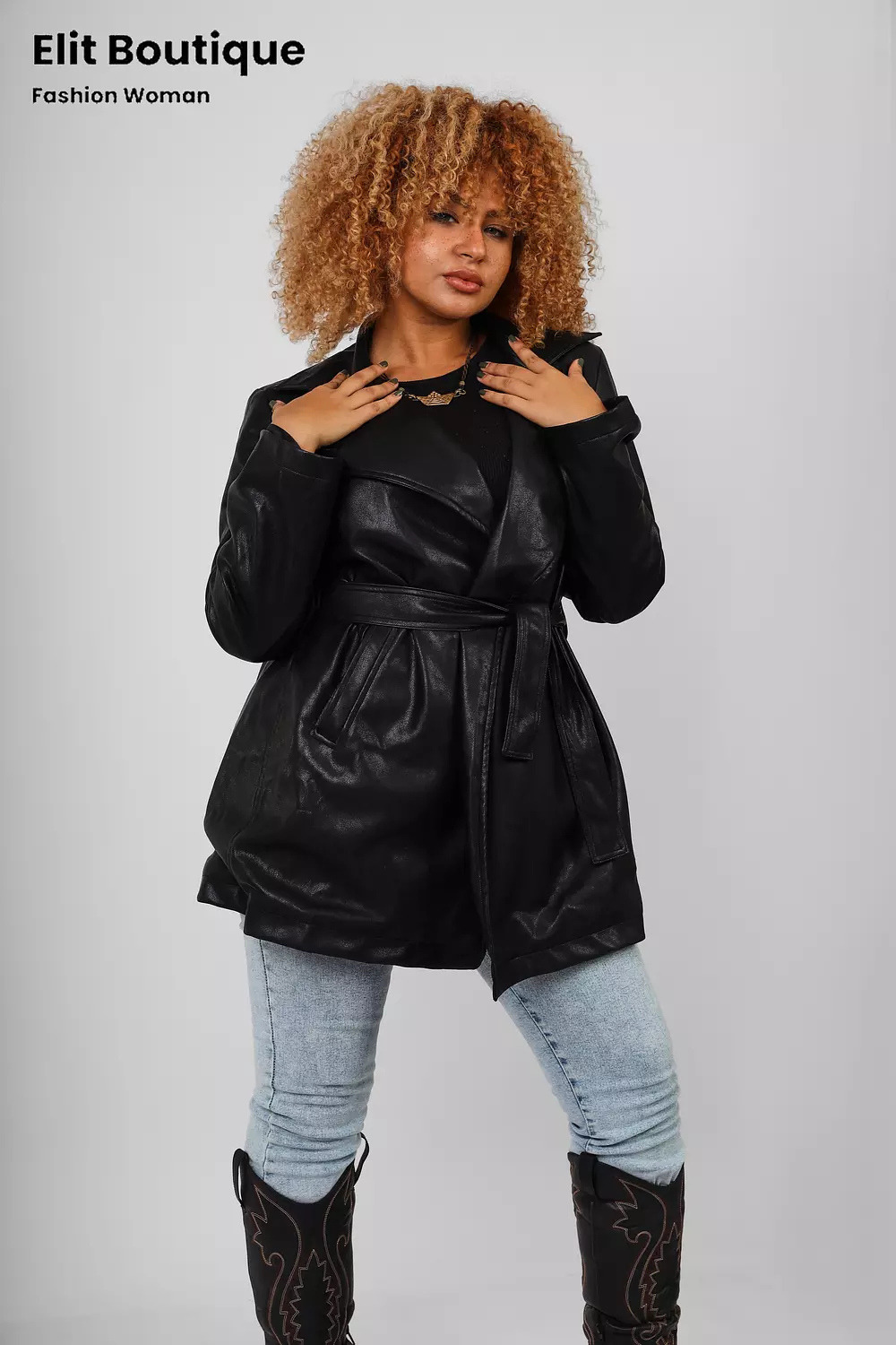 Fancy leather jacket  8
