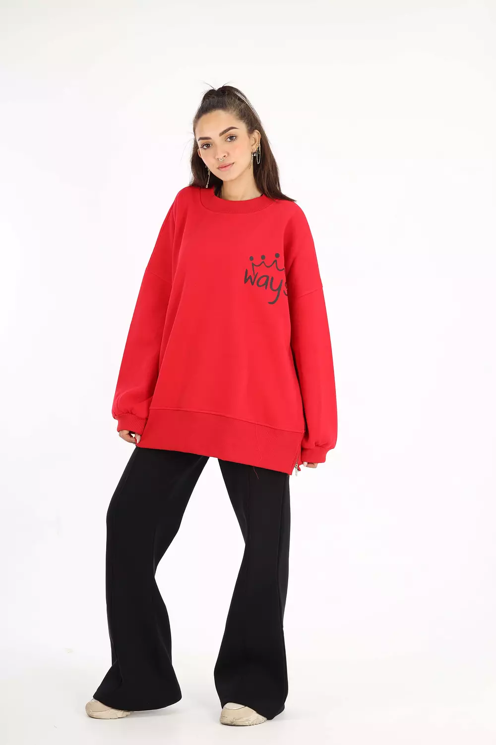 Sweatshirt with side open 4