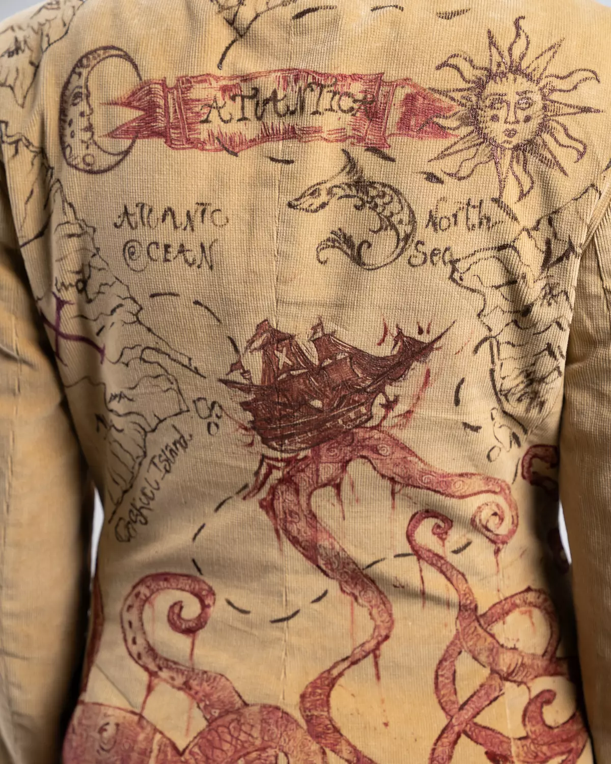 “Treasure map “ 1of1 hand-painted blazer  4