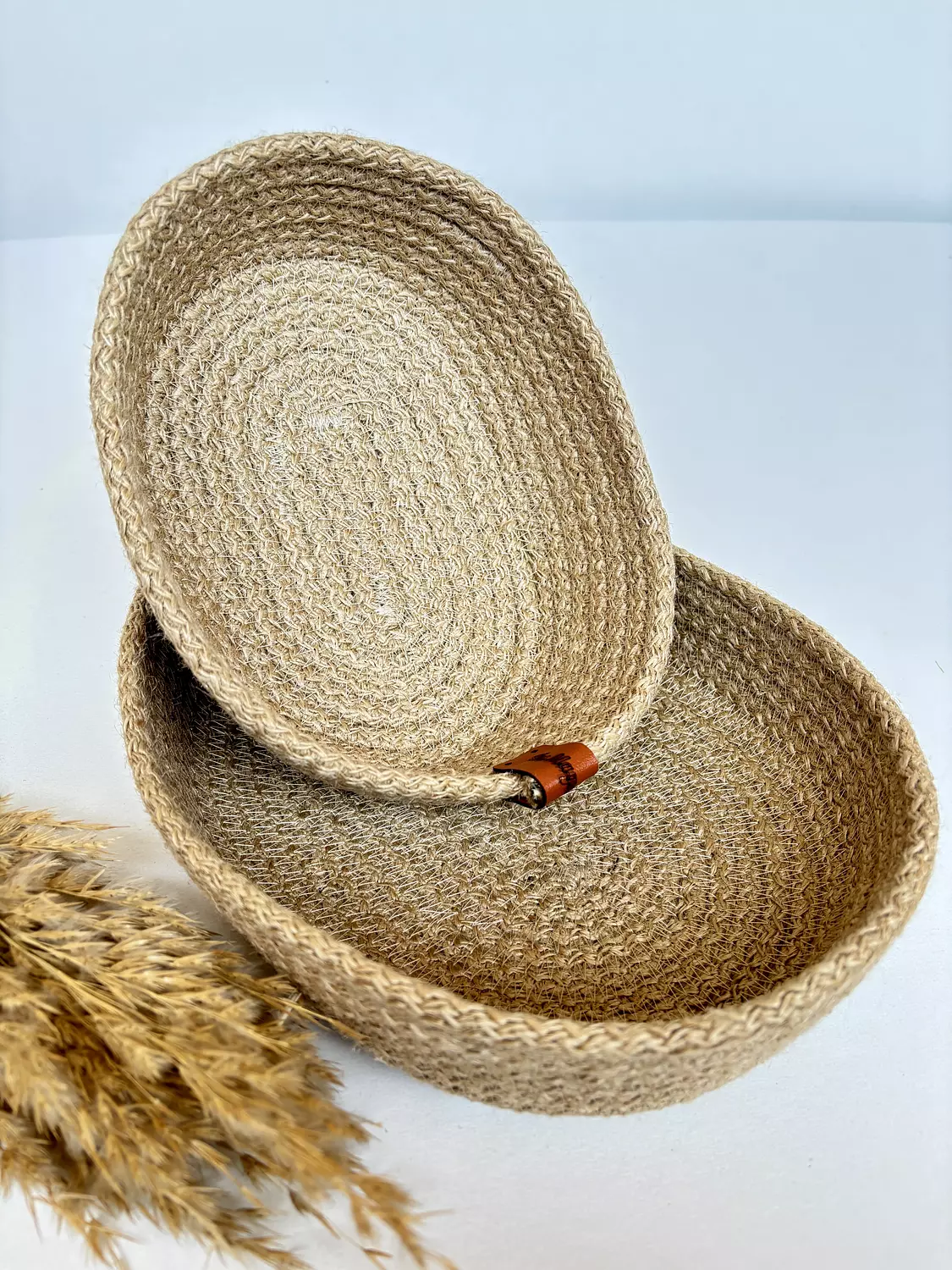 jute Oval Organizer '' Set of Two '' 1
