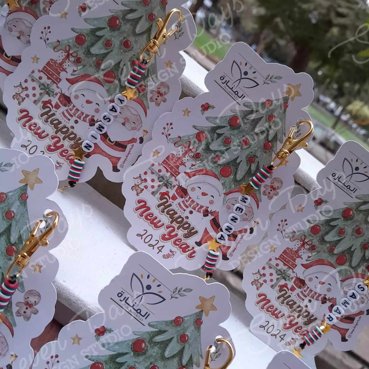 Santa and Snowman Christmas Chain Card 1