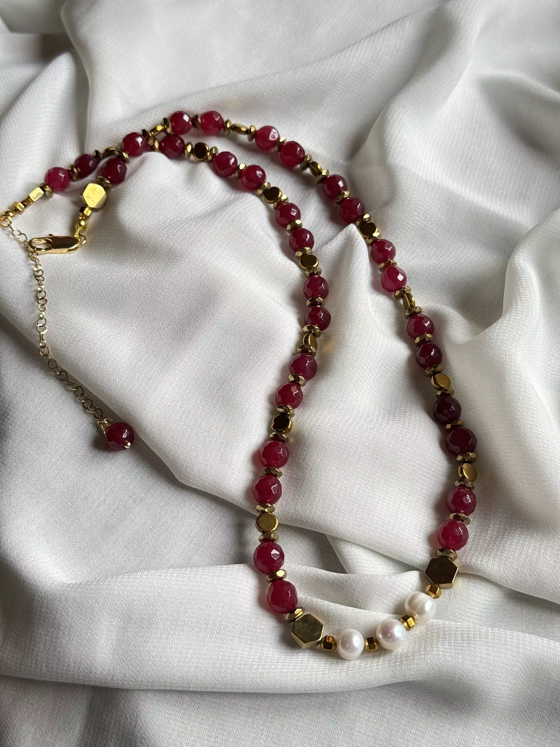 Maroon Agate Necklace / Multi-Layer Bracelet ( By Order ) 2