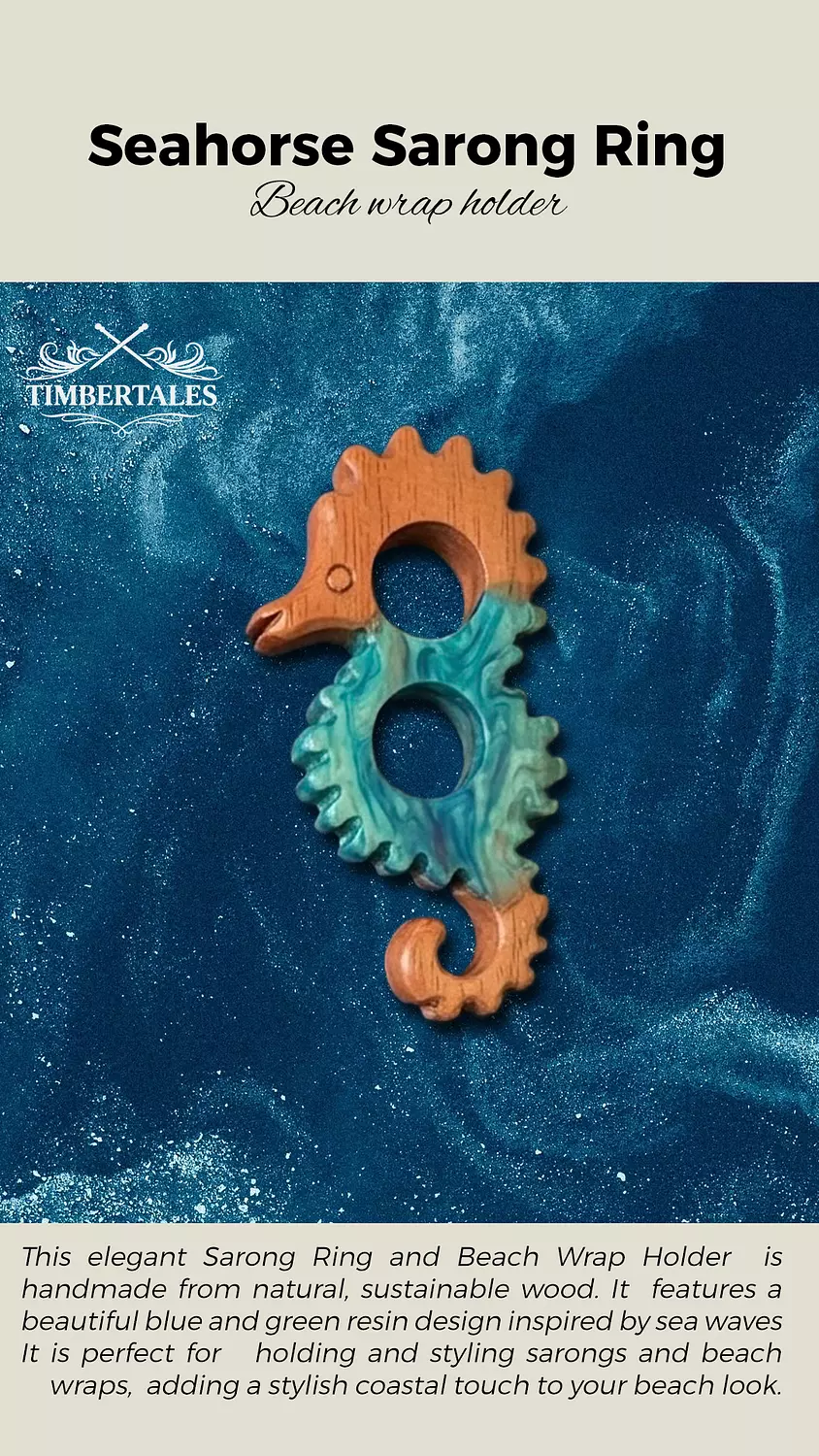 Seahorse Sarong Ring - Beach Wrap Holder image