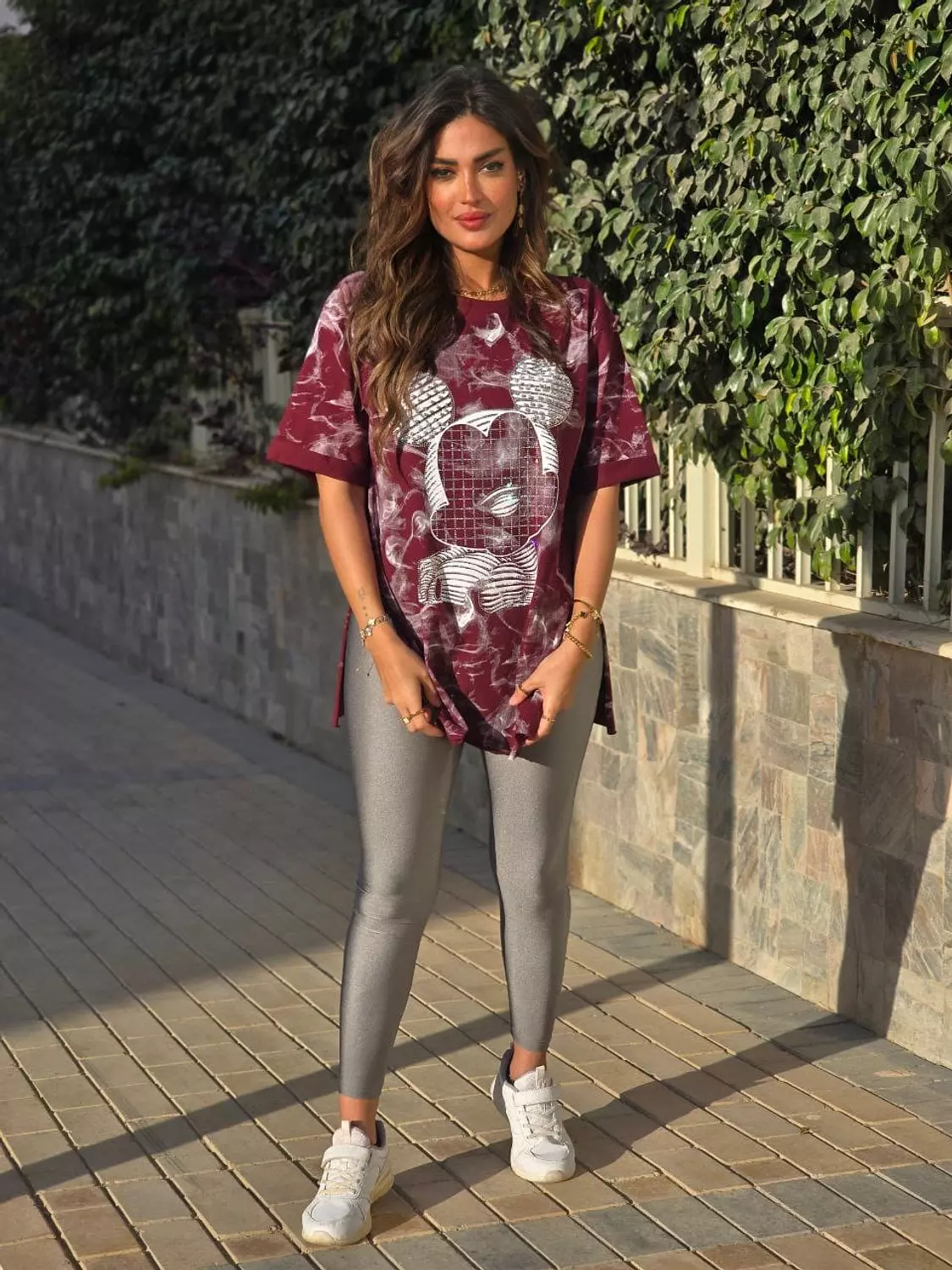 Plus Size Metallic leggings 3