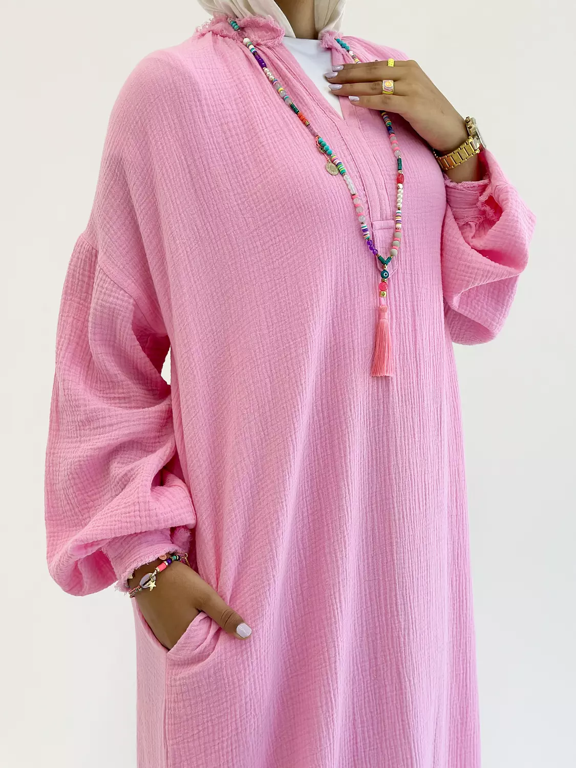 VIBRANT DRESS IN CANDY PINK 3