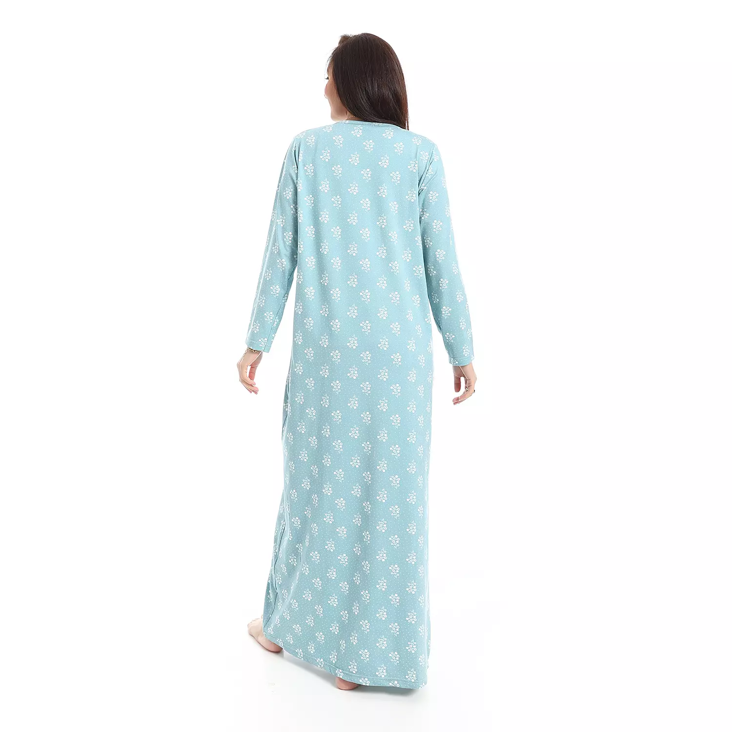 Women Summer Nightgown Flower - 2484 - Mint 4