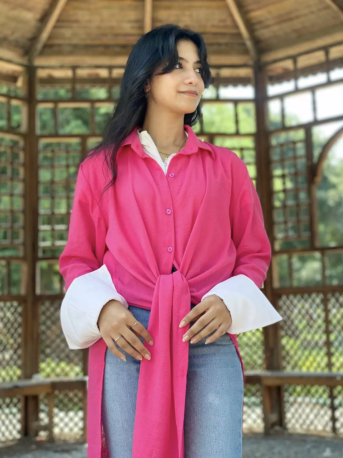 Flowy Shirt Fuchsia  7