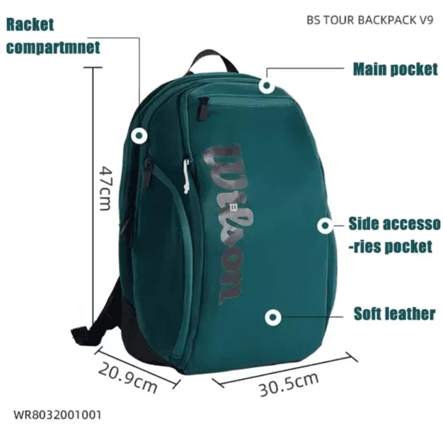 Wilson Blade Super Tour Backpack V9.0 - Padel & Tennis 6