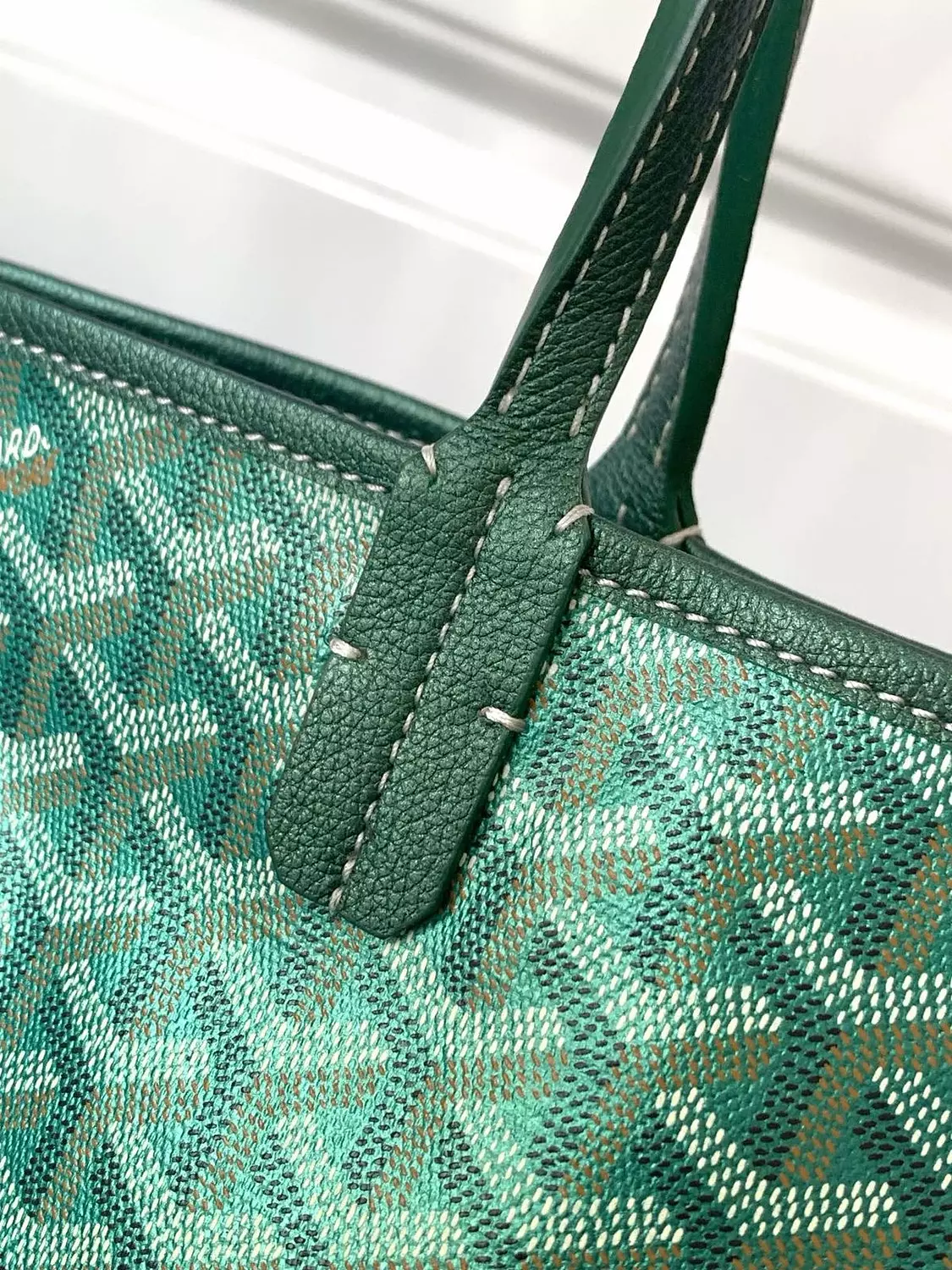 Go yard This limited-edition handbag is crafted from unique pearlescent GOYARDINE canvas pearl green 8