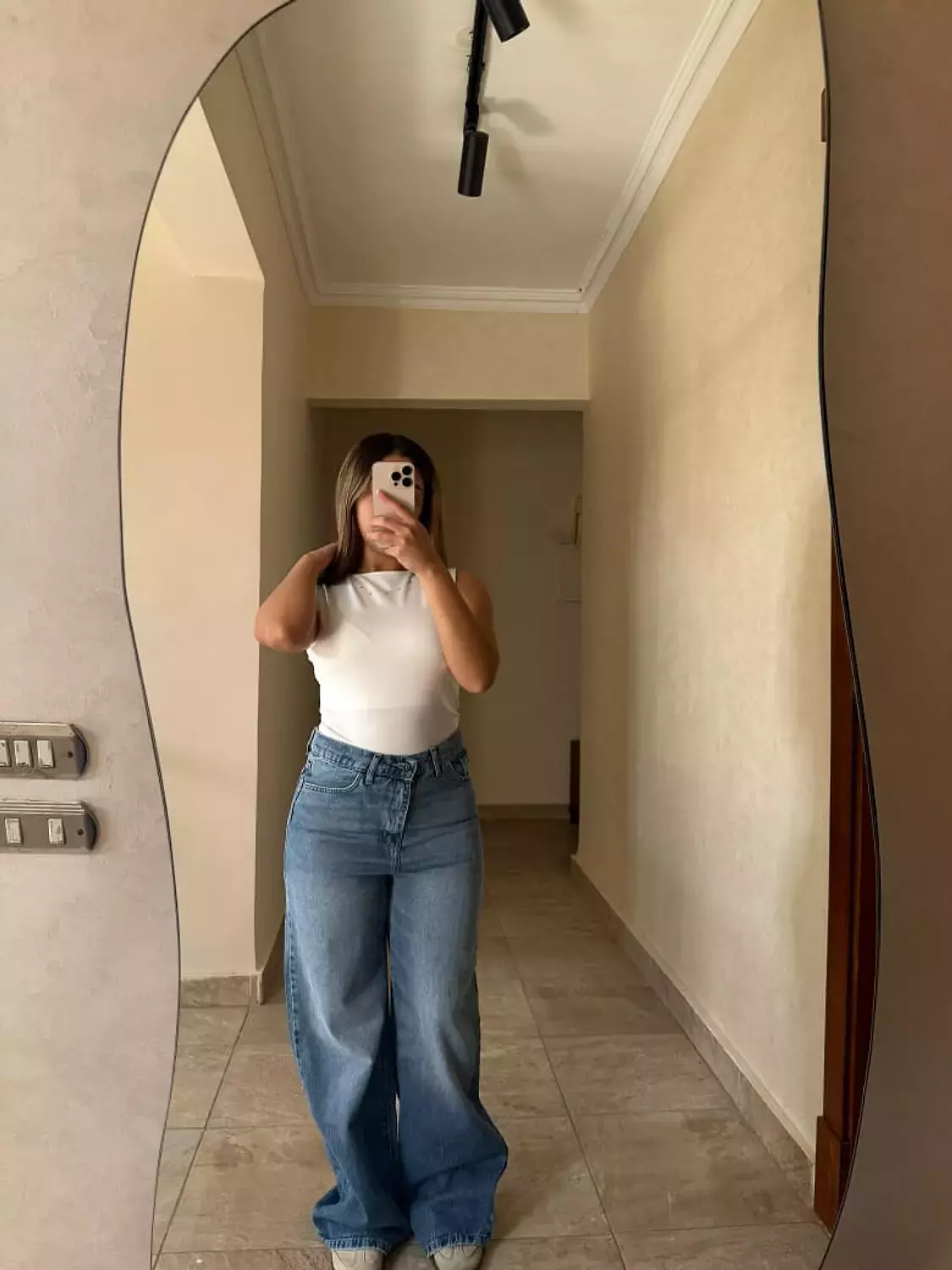 Wide Leg Jeans Mid Blue hover image