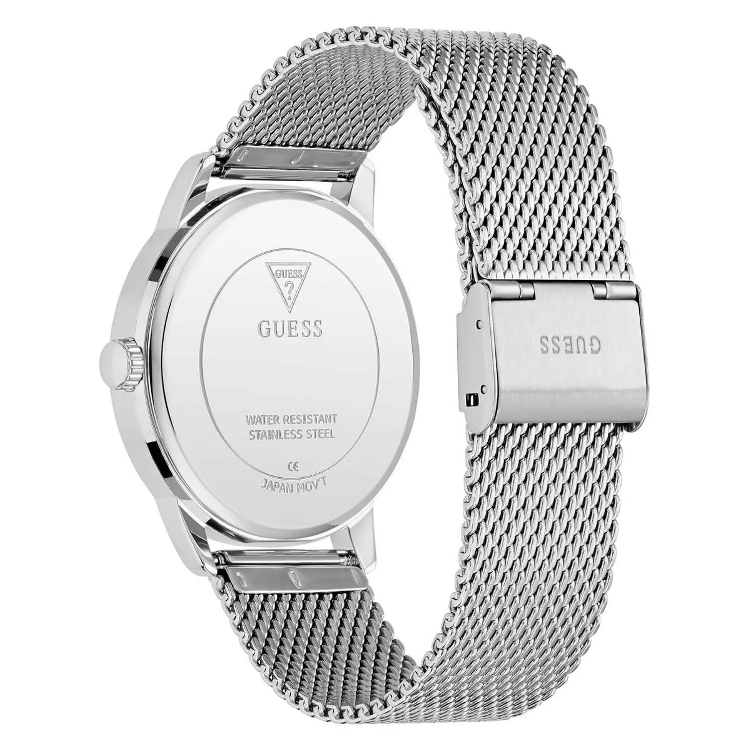 GUESS Mens Silver Tone Analog Watch Silver Tone Steel Mesh Bracelet GW0974G1 2