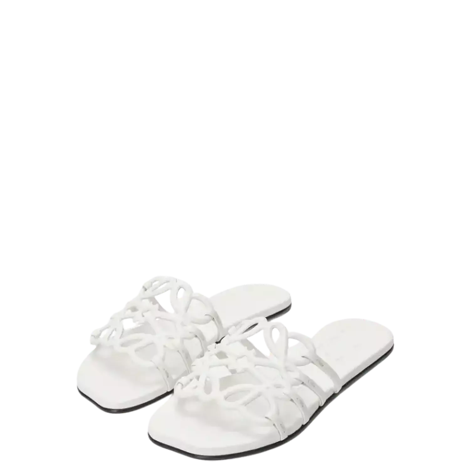 Loewe Slipper Calfskin Anthurium White 2