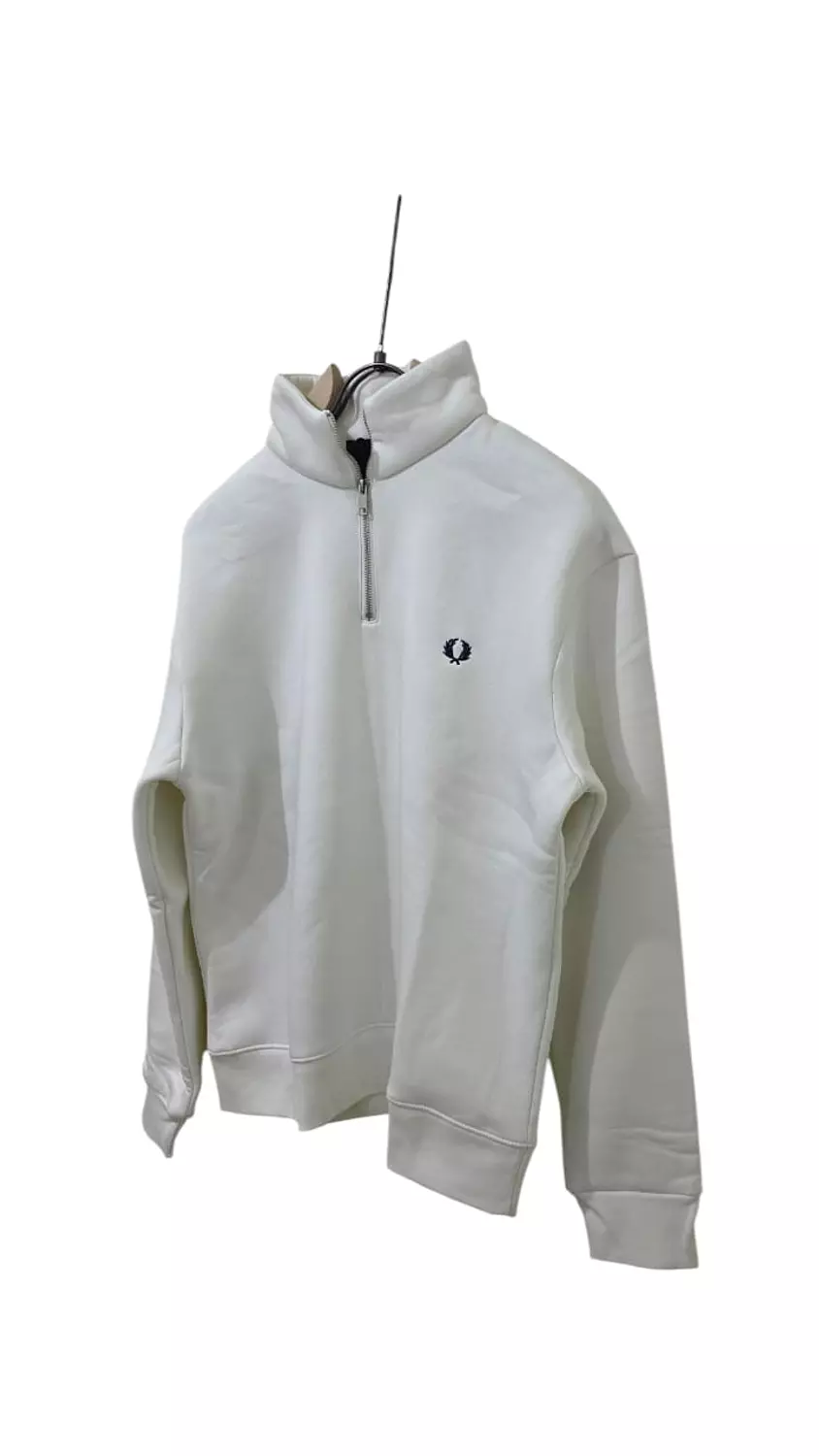 Fredperry sweater half zip white 3