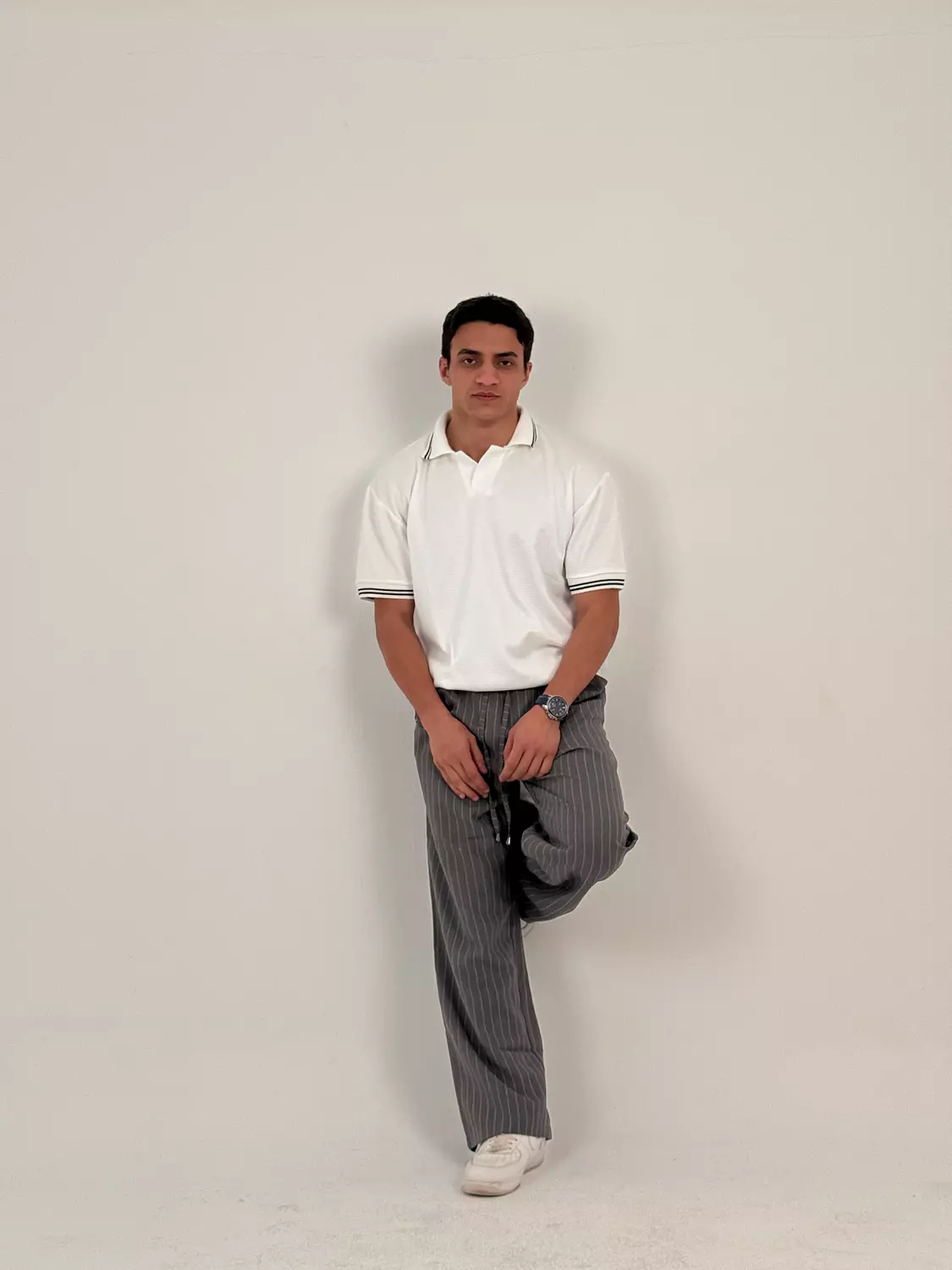 Wide Leg Stripped Pants - Men 3