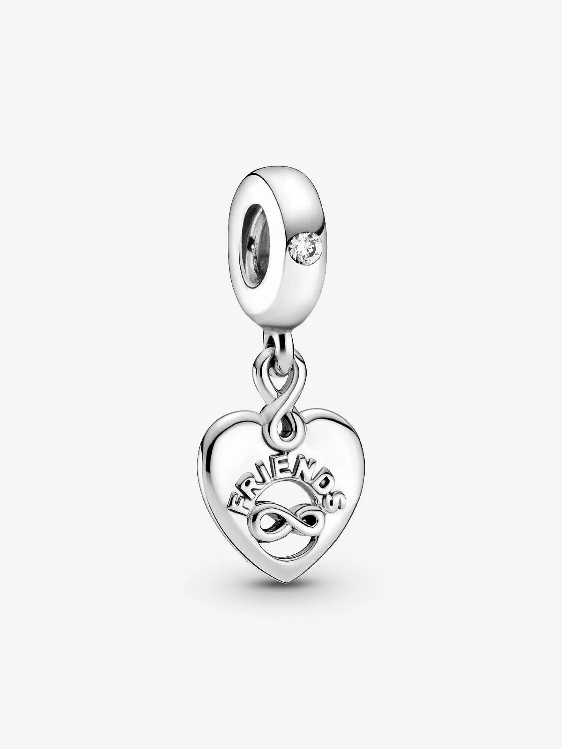 Friends Forever Heart Dangle Charm Sterling silver