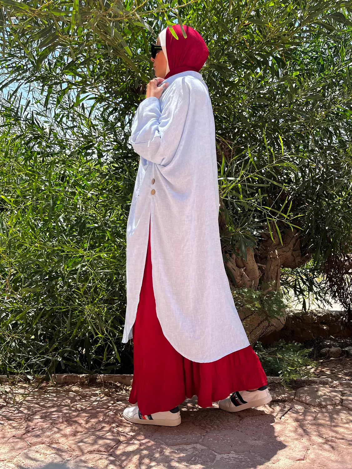 Dark red skirt hover image