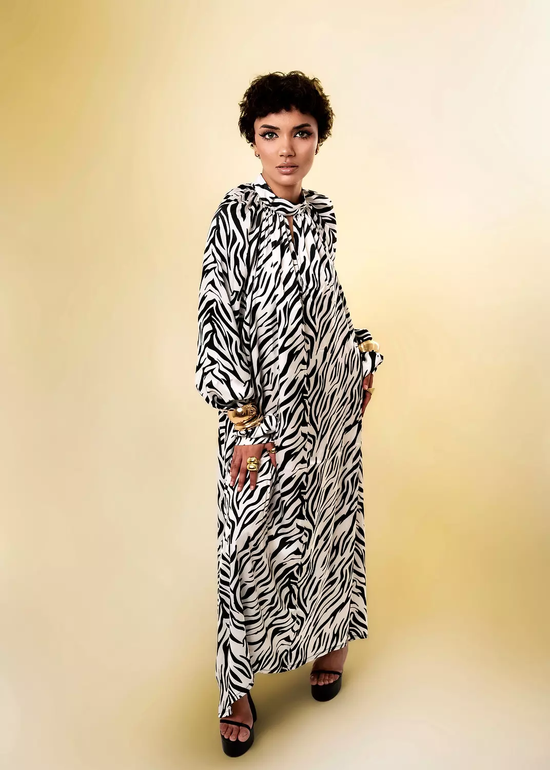 Zebra Satin Dress  2