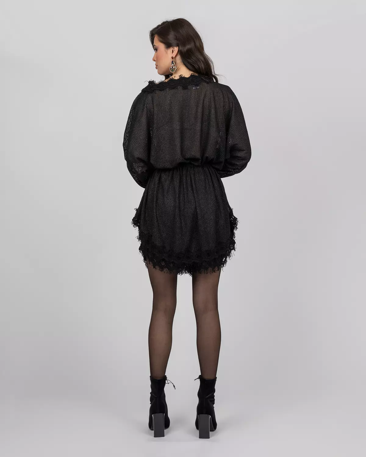 Oversized Top & Loose-Fit Shorts Set - Shimmery Tricot 3