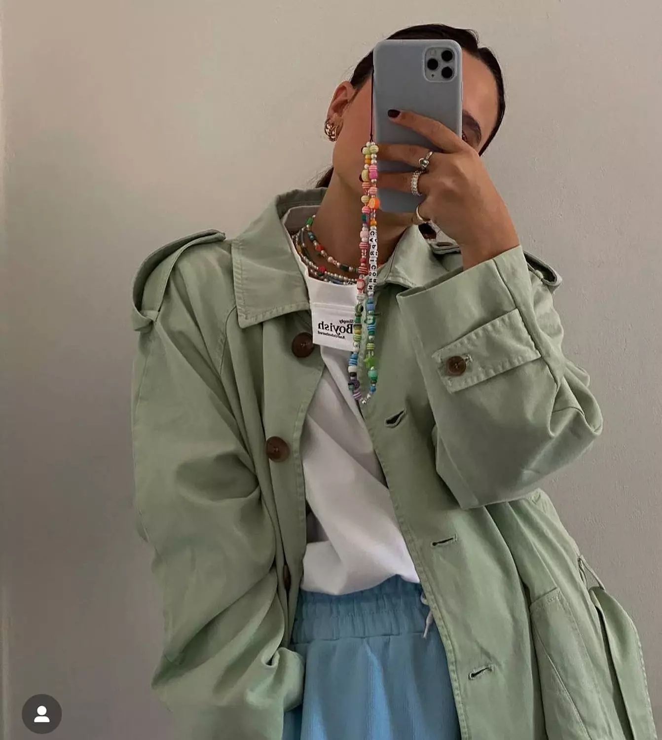 Mint trench coat image