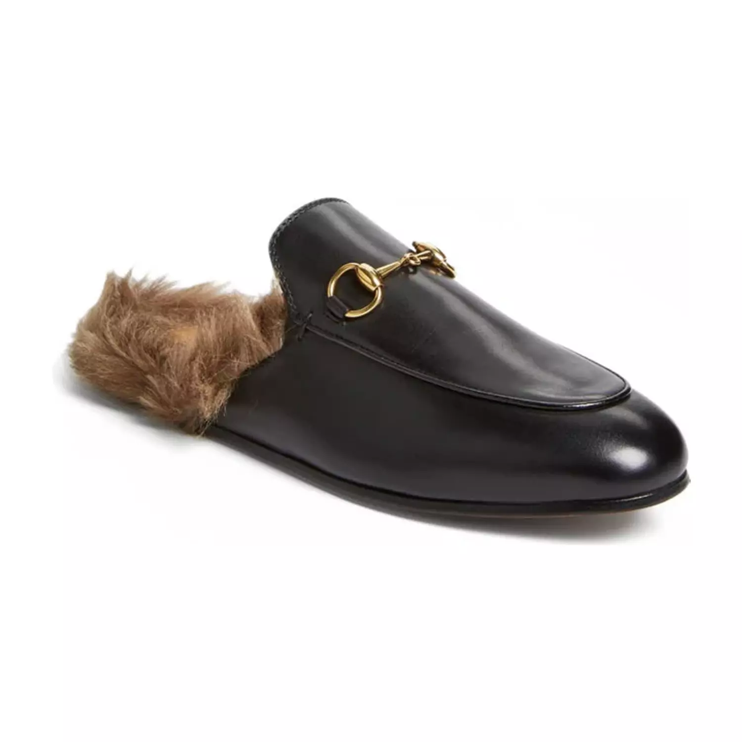 Gucci Princetown Genuine Shearling Loafer Mule - Black 3