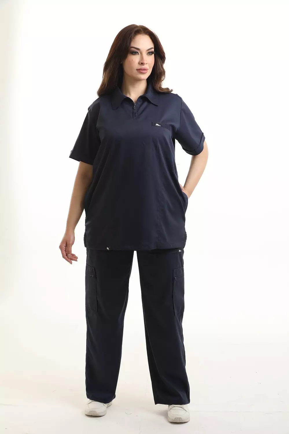 Dark Blue Polo Scrub 3