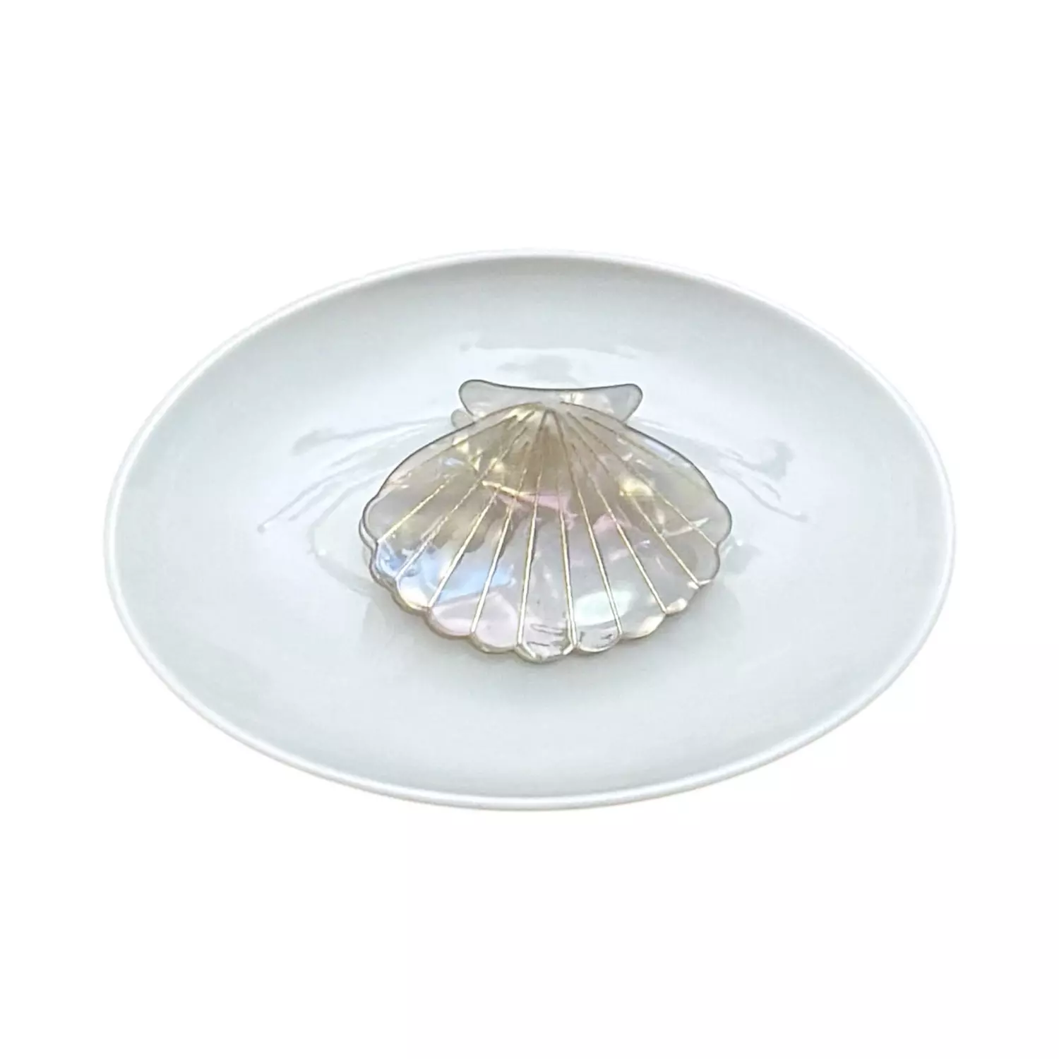1 Pc Pastel Trendy Large Seashell Claw Clip D image