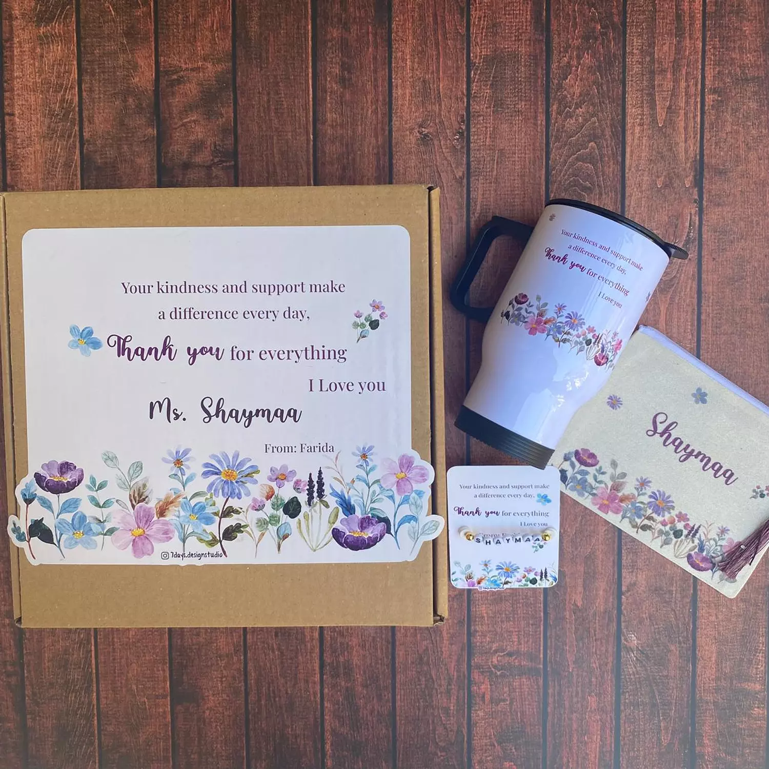 Purple Flowers Gift Box   image