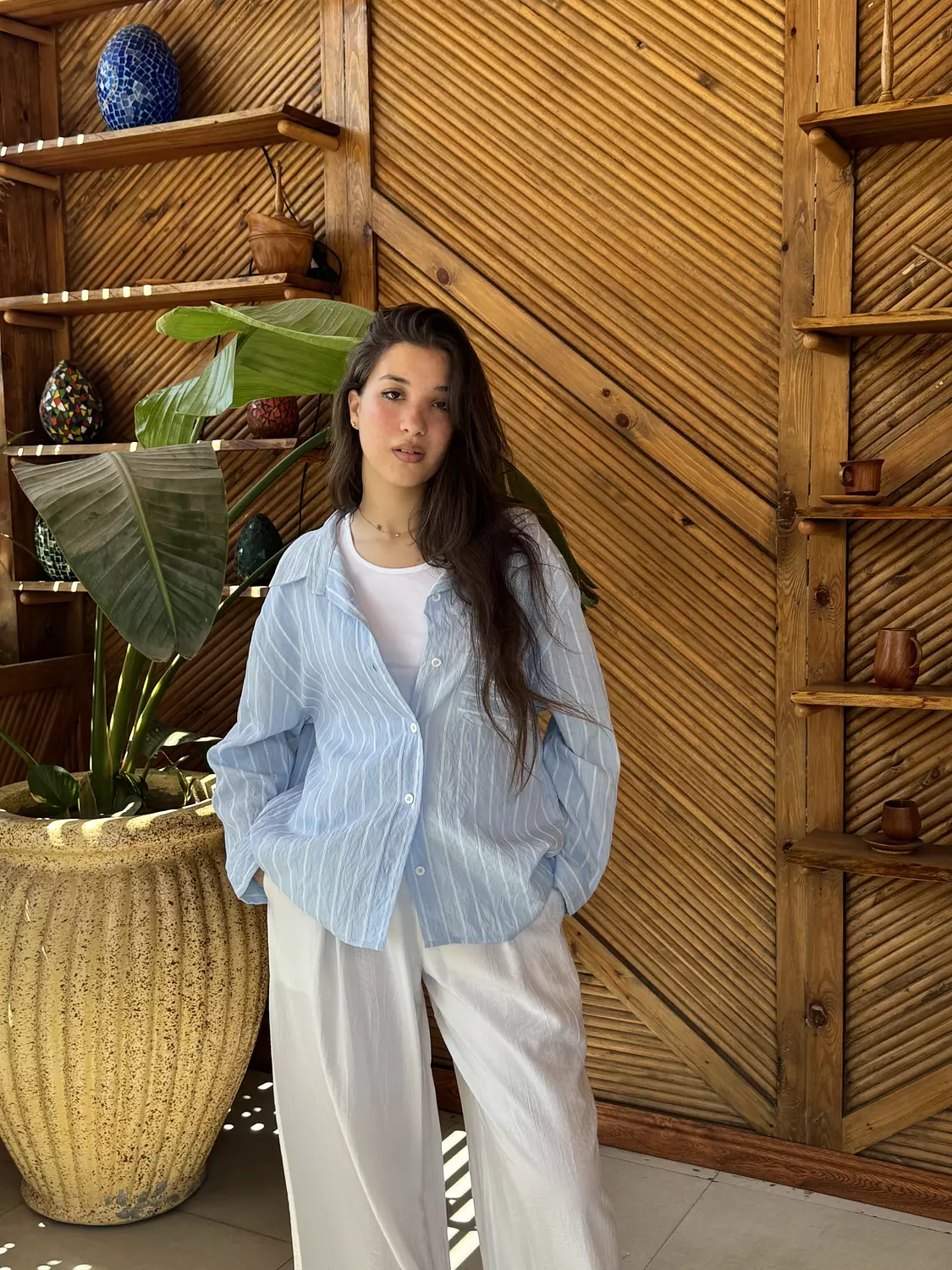 Baby Blue Striped Shirt 3