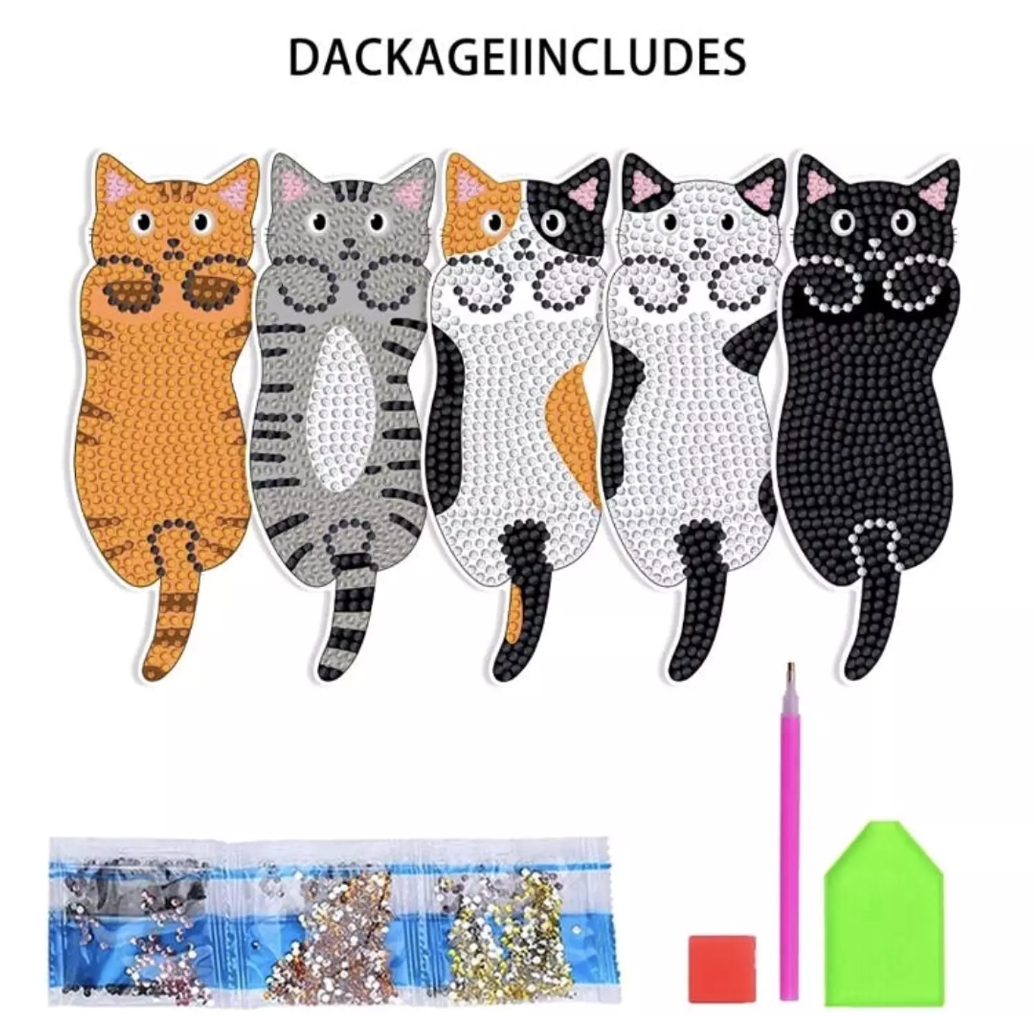 Diamond Painting Bookmarks- Cats 5