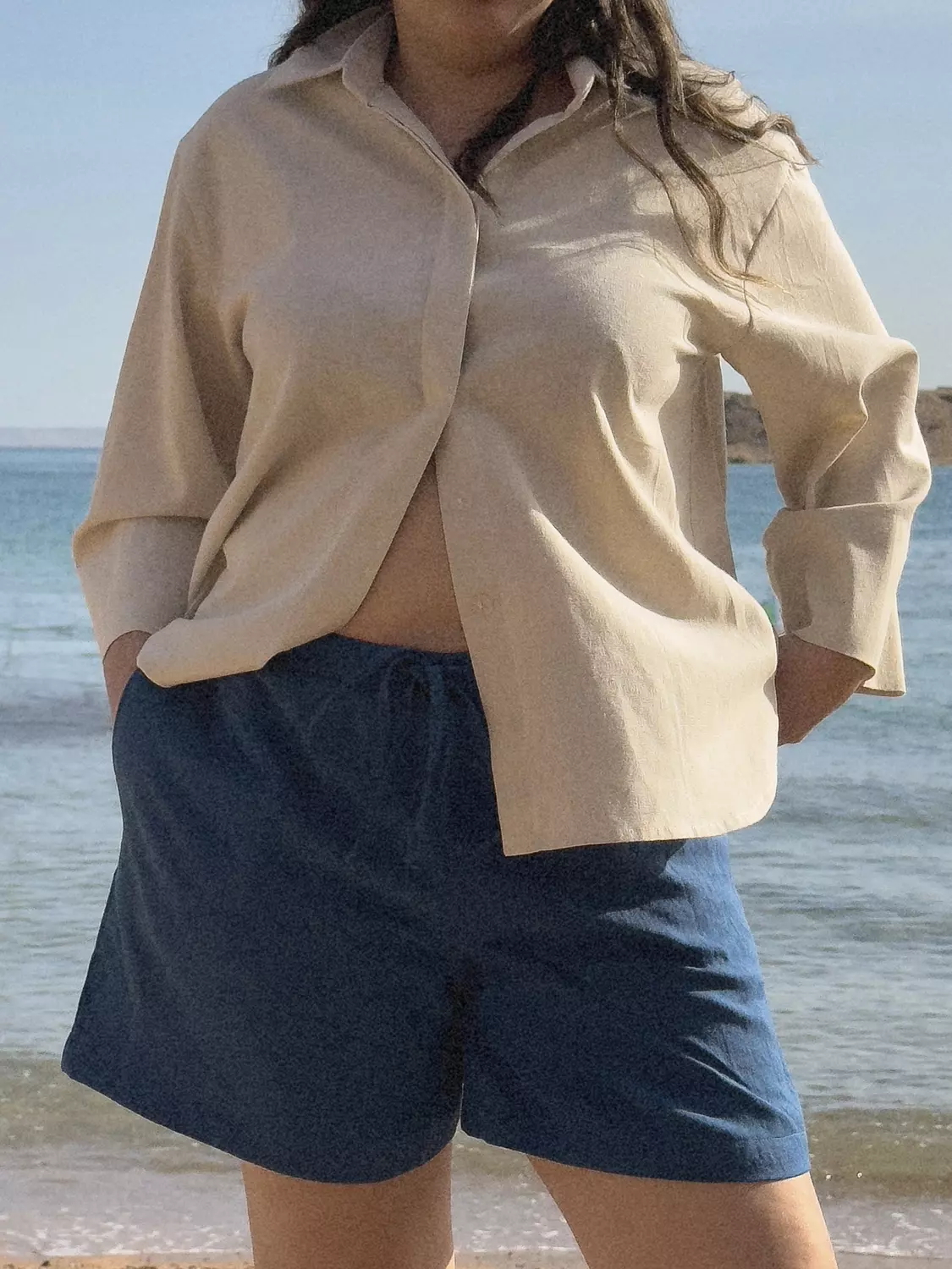 Beige Lenin Blouse image