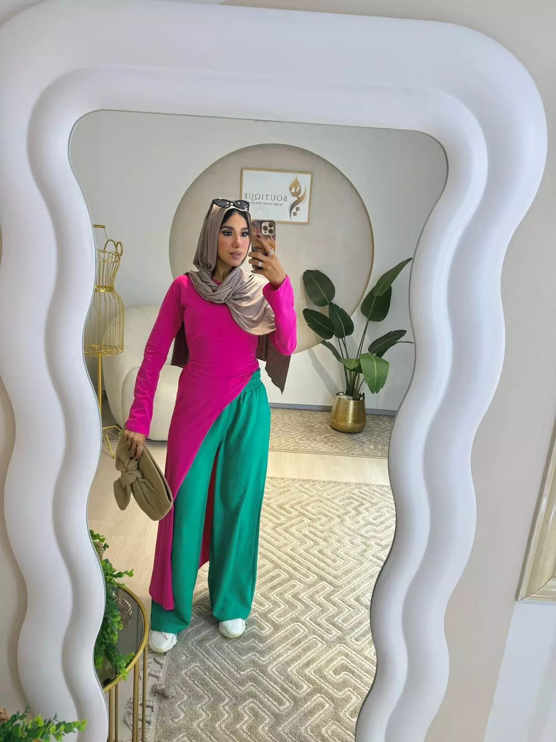 Fuchsia Belt Blouse 1
