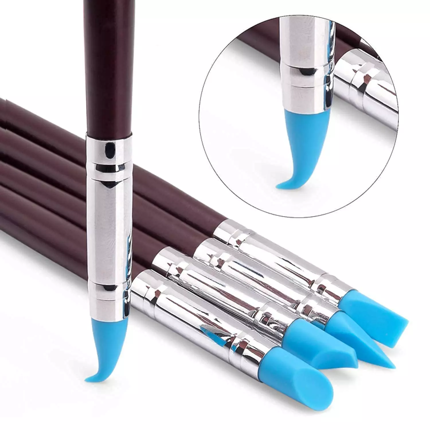 5Pcs Rubber Craft Pen set - Thick Blue