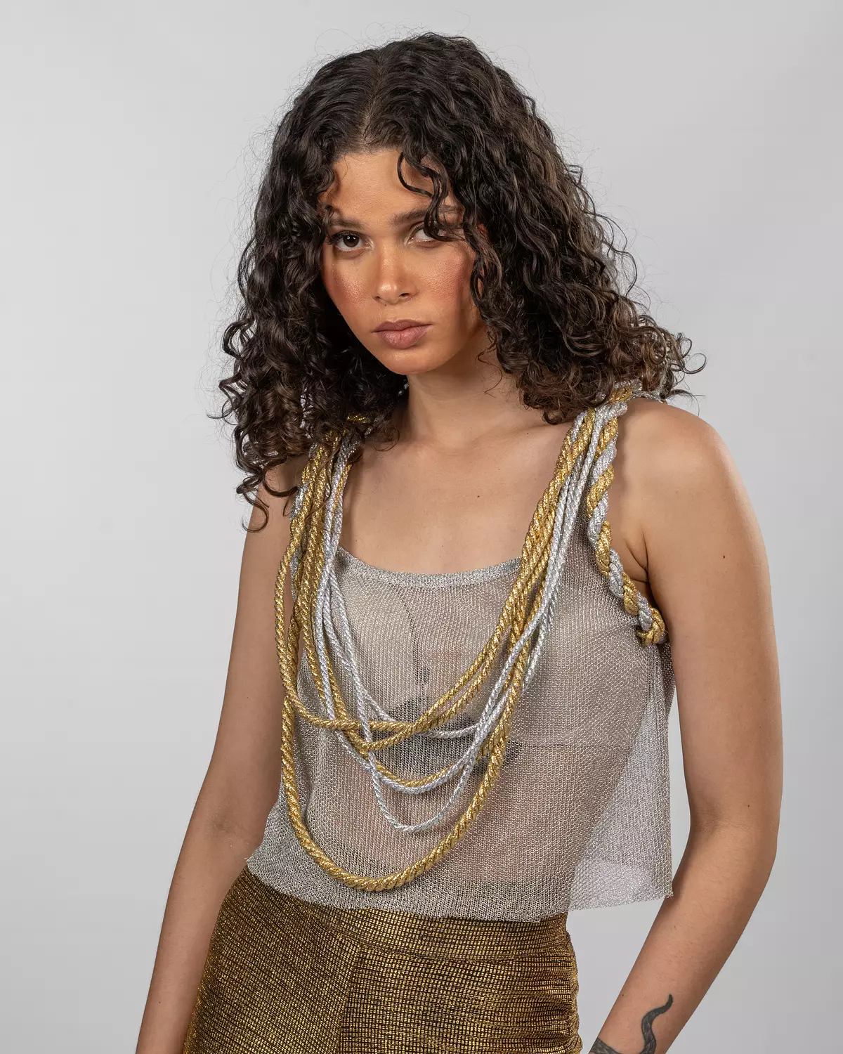 An elevated loose-fit top  hover image