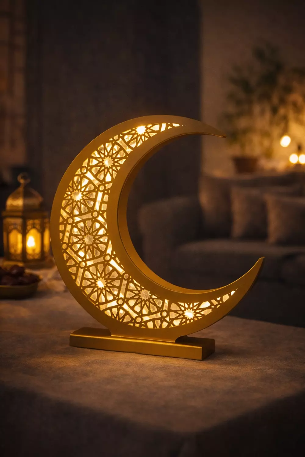 Ramadan Wooden Arabesque Crescent 2