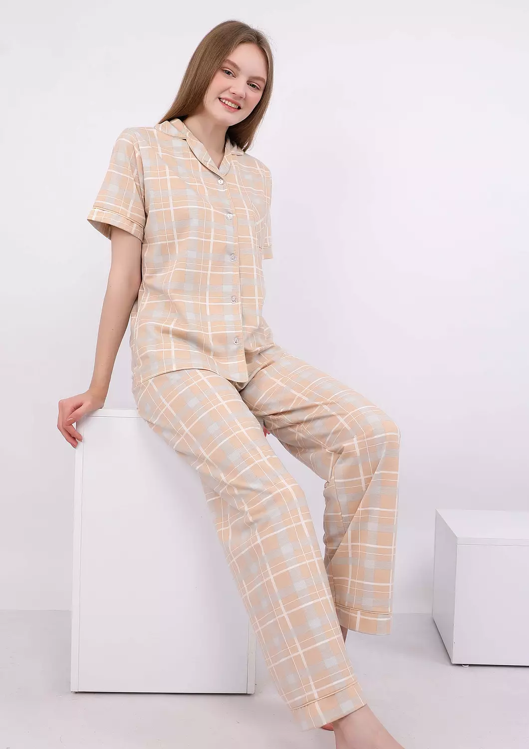 S420 COZY CLASSIC FULL-LENGTH PANTS PAJAMA SET 3