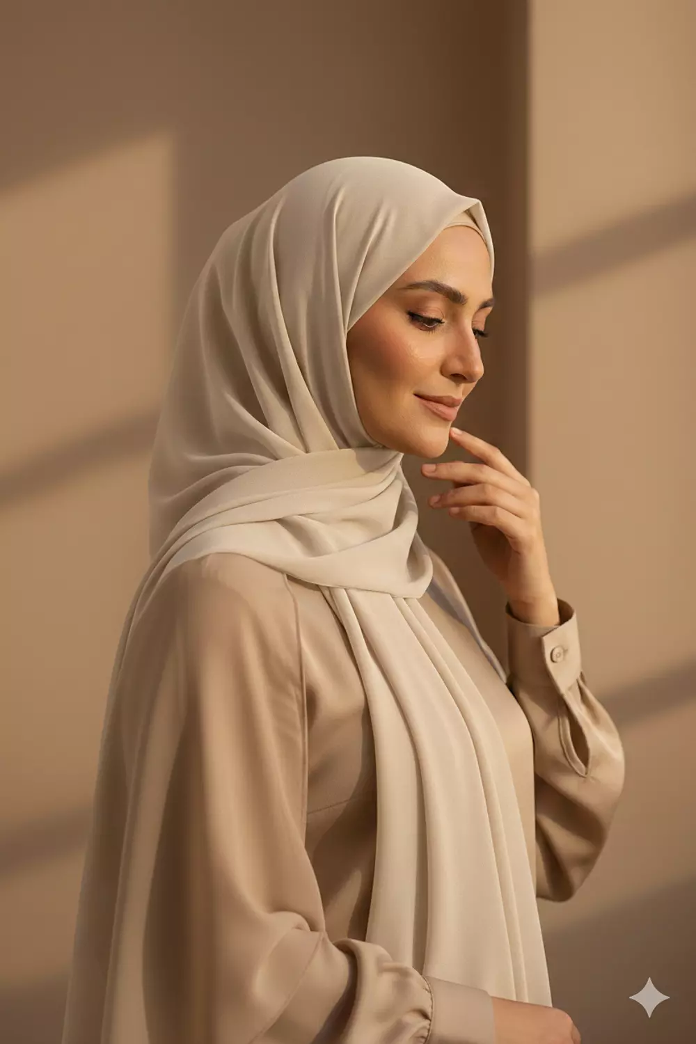 طرحة سادة بيج image